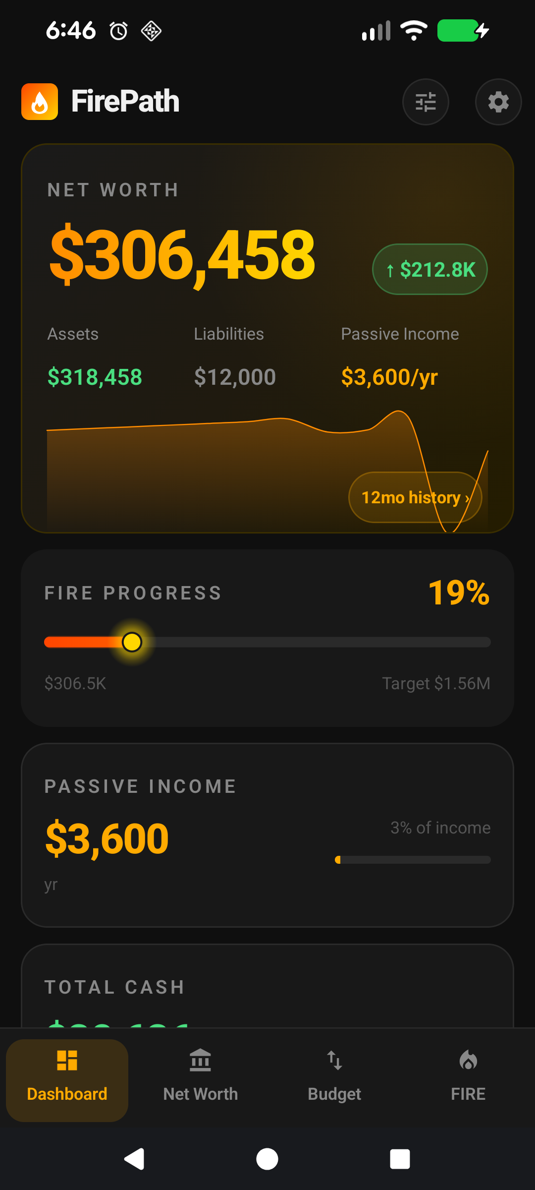 Include in Lean FIRE toggle on an expense